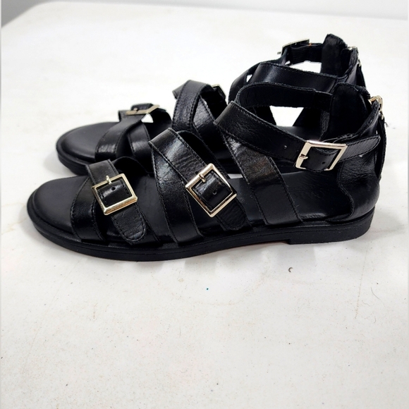 Carmela Love For Leather Strappy Gladiator Buckle Sandals 37 7 - Picture 2 of 7